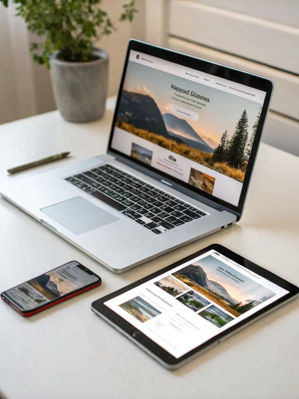 A web-based application interface accessible on various devices, highlighting its responsiveness and ease of use.
